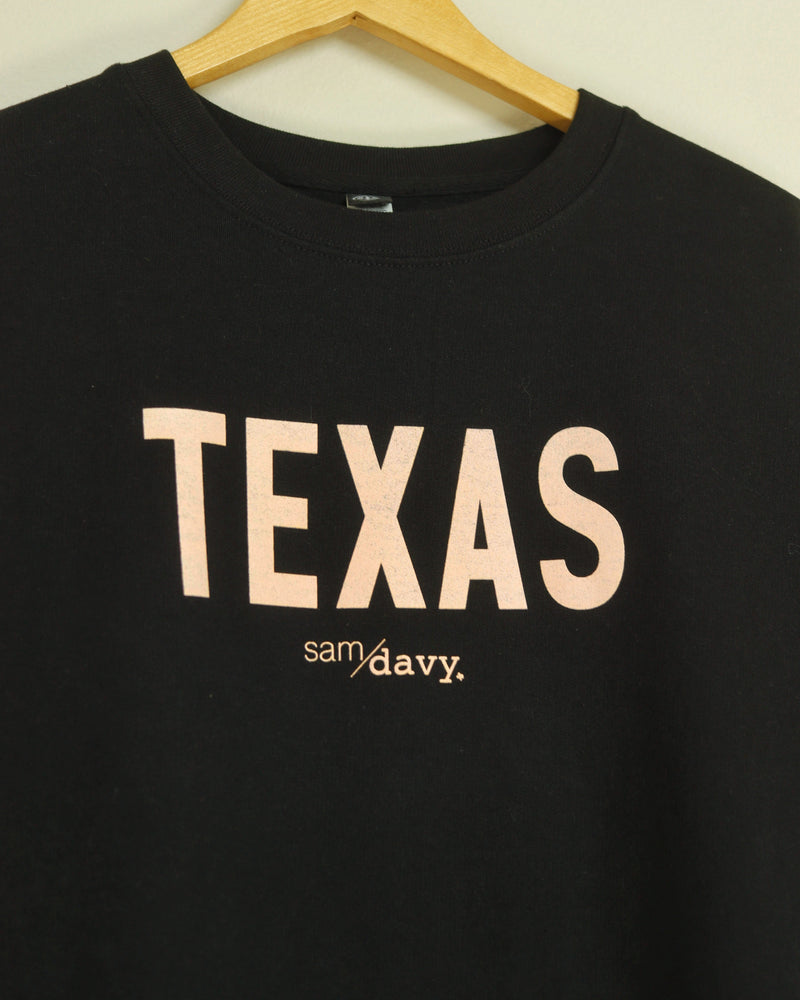 TEXAS Crewneck (Black/Light Pink)