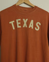 TEXAS Midweight Tee (Burnt Orange/Khaki)