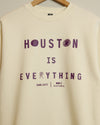 Dessert Gallery Houston is Everything Crewneck Sweatshirt (Cream/Purple)