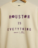 Dessert Gallery Houston is Everything Crewneck Sweatshirt (Cream/Purple)