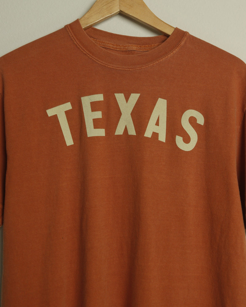 TEXAS Midweight Tee (Burnt Orange/Khaki)