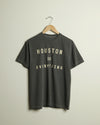 Houston is Everything Midweight Vintage-Wash Tee (Faded Charcoal/Khaki)