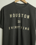 Houston is Everything Midweight Vintage-Wash Tee (Faded Charcoal/Khaki)