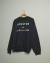 The Houston is Everything Crewneck (Unisex Heather Charcoal/Light Pink)