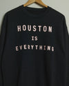 The Houston is Everything Crewneck (Unisex Heather Charcoal/Light Pink)