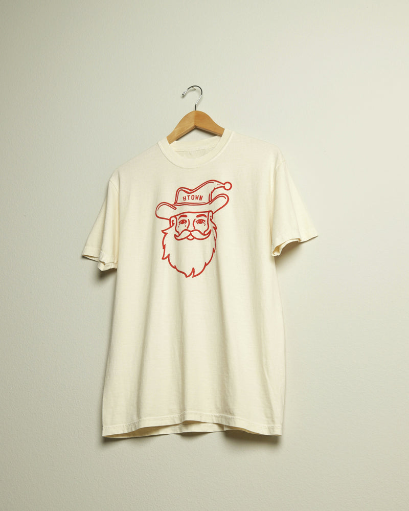 The HTOWN Santa Tee (Cream/Red)