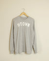 HTOWN Long Sleeve Tee (Grey/White