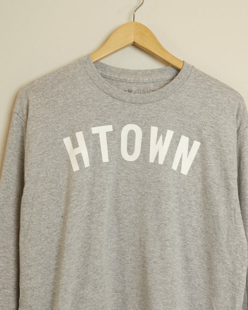 HTOWN Long Sleeve Tee (Grey/White