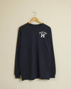 From the H Long Sleeve Tee (Navy/White)