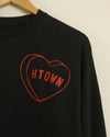 HTOWN Candy Heart Long Sleeve Tee (Black/Red