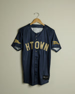 The HTOWN Pennant Baseball Jersey (Navy/Gold)