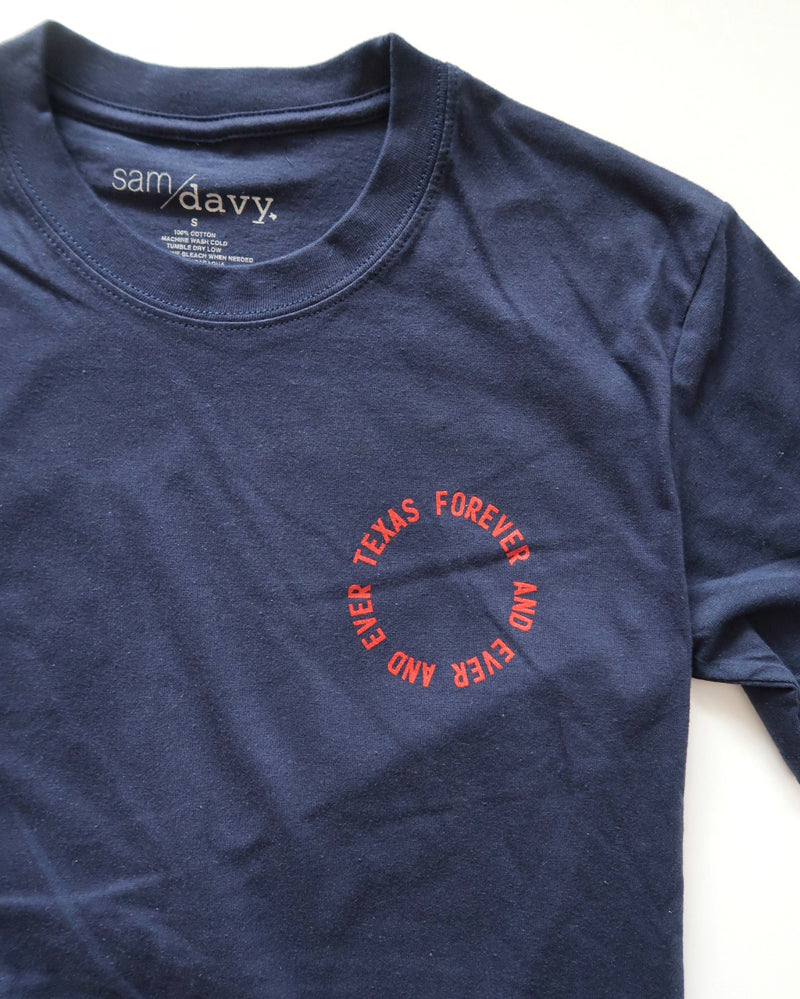 Texas Forever Circle Tee (Navy/Red)