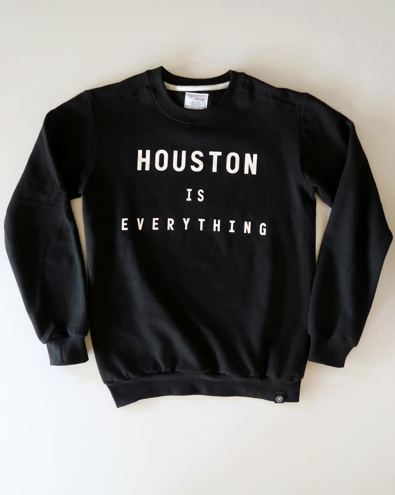 The Houston is Everything Crewneck (Unisex Black/White)