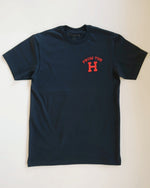 From the H Tee (Navy/Red)