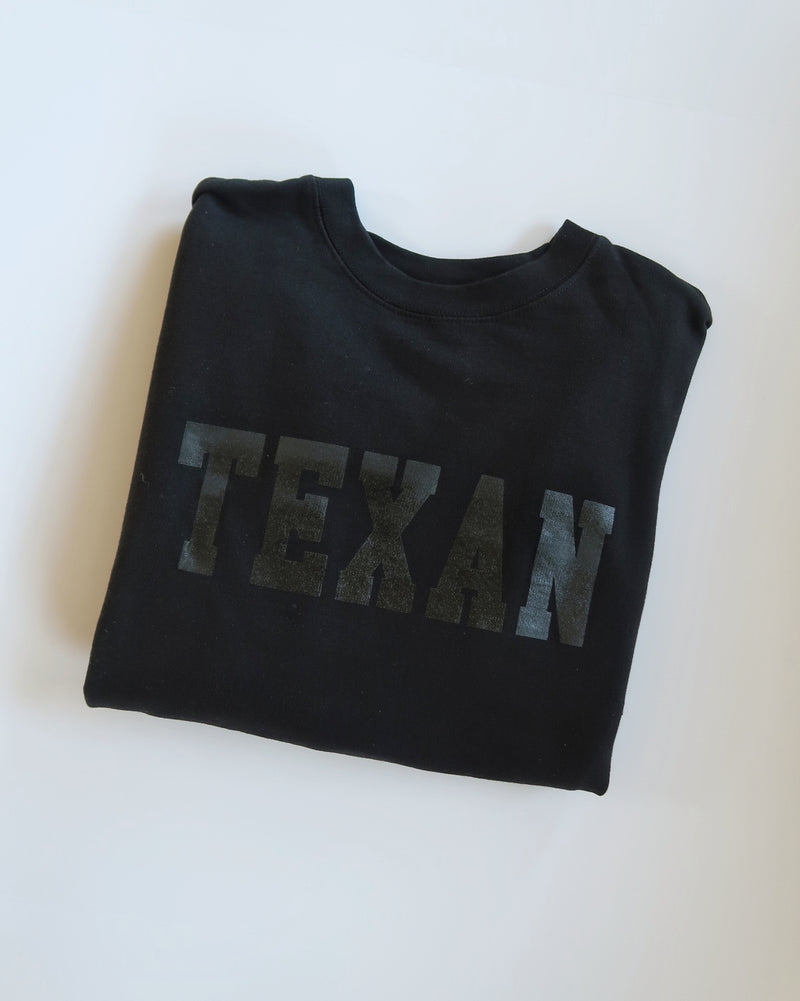 Texan Collegiate Crewneck (Black/Black)