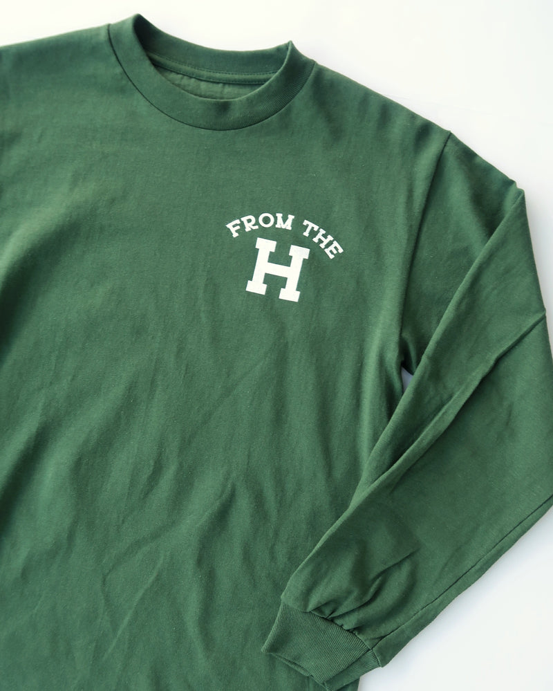 From the H Long Sleeve Tee (Forest/White)