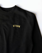 The HTOWN Embroidered Crewneck (Black/Champagne Gold)