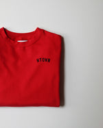 The HTOWN Embroidered Crewneck (Unisex Red/Black)