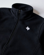 The Texas Embroidered Fleece Jacket (Unisex Black/White)