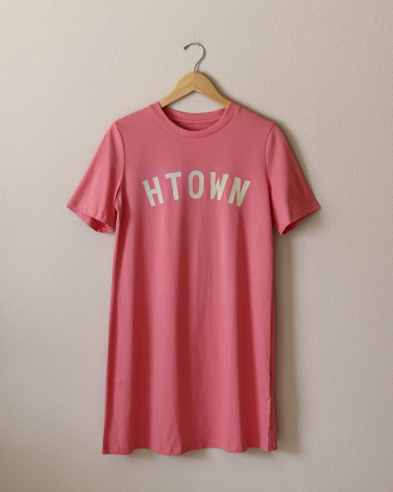 The HTOWN T-shirt Dress (Pink)