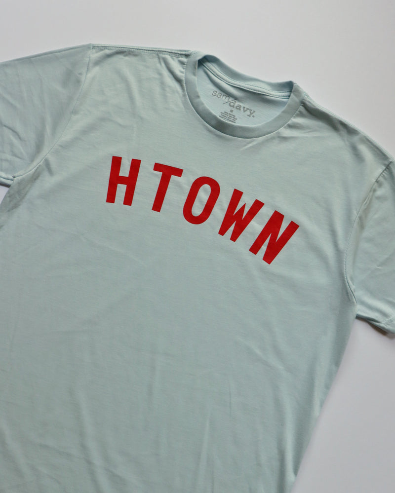 The HTOWN Tee (Sky Blue/Red)