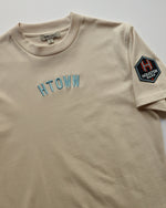 Sam & Davy for the Houston Dash Embroidered Tee (Beige/Sky Blue)