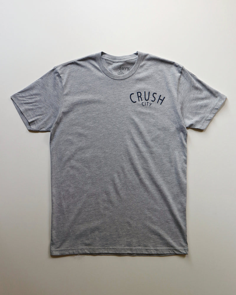 The Crush City Tee (Grey/Navy)