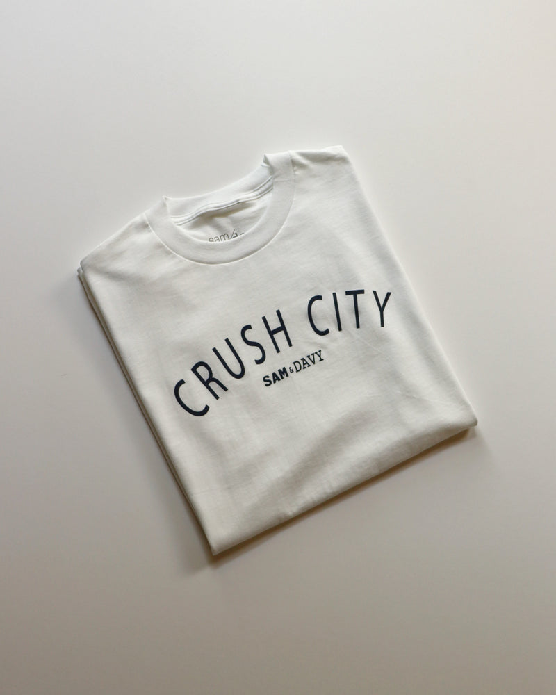The Crush City Tee (White/Navy)