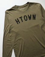 The HTOWN Long Sleeve Tee (Military Green/Black)