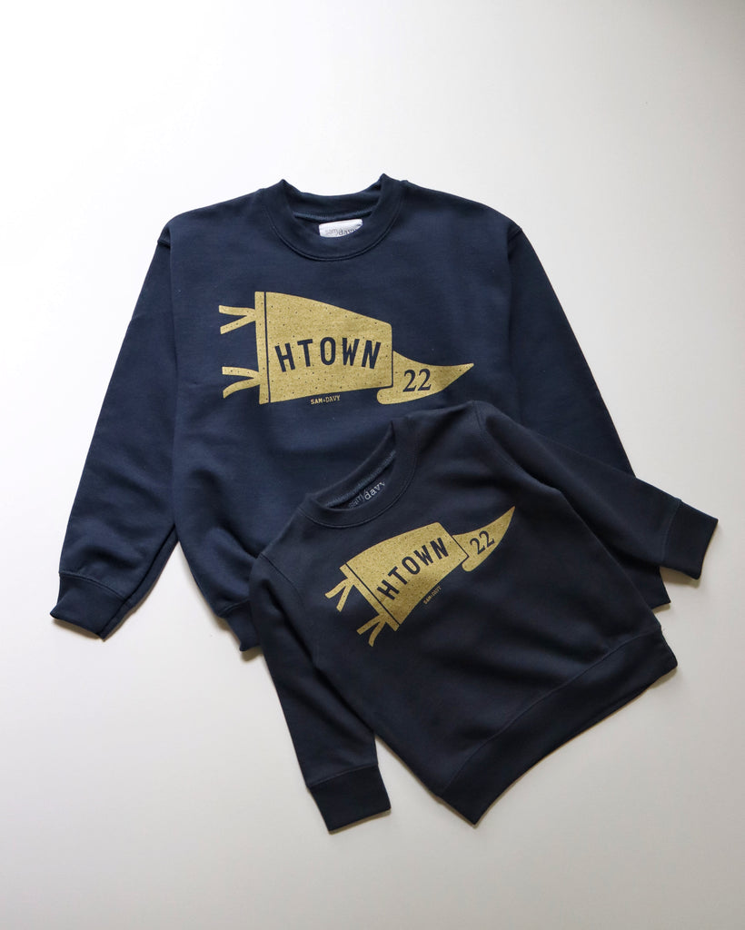 HTOWN Pennant Kids Crewneck