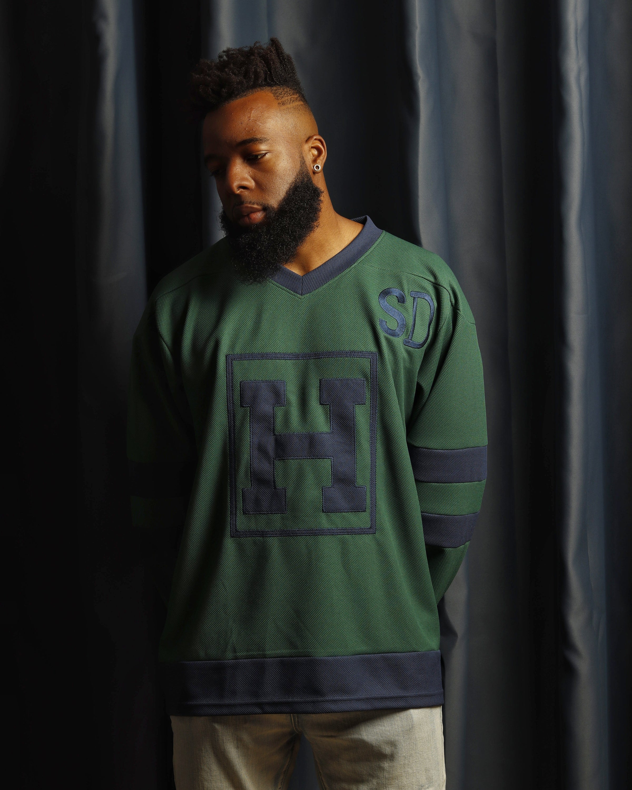 The H Hockey Jersey (Forest Green/Navy)