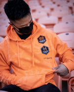 The Sam & Davy & Houston Dynamo and Dash Reverse Dye Hoodie (Unisex Orange)