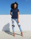 The Official Texas Polo™ (Women's Navy/Red)