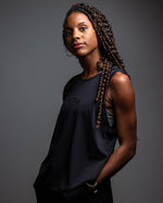 HTOWN Athletic Women’s Breeze-back Tank (Black)